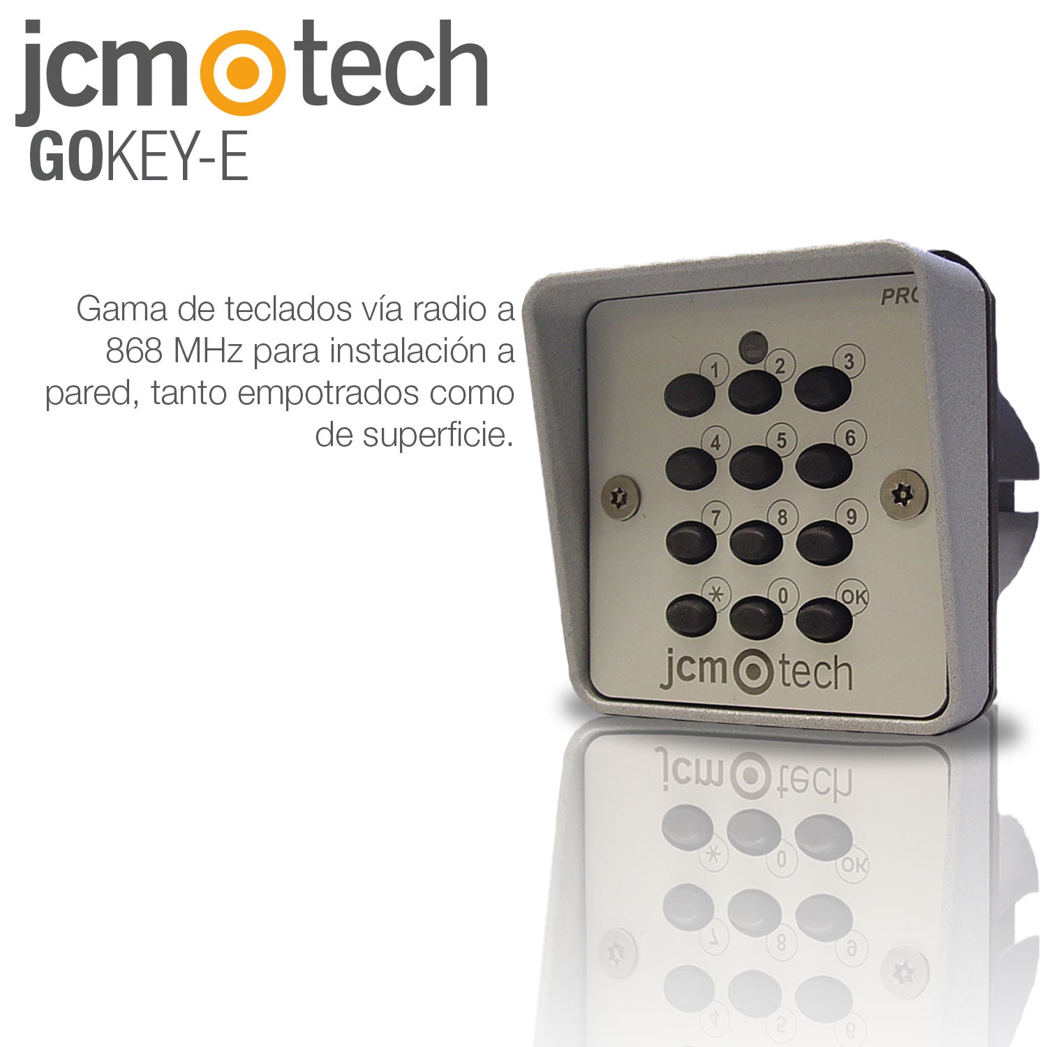 GO-KEYPRO-E – Teclado de pared vía radio empotrado gestionable desde cloudAssistant